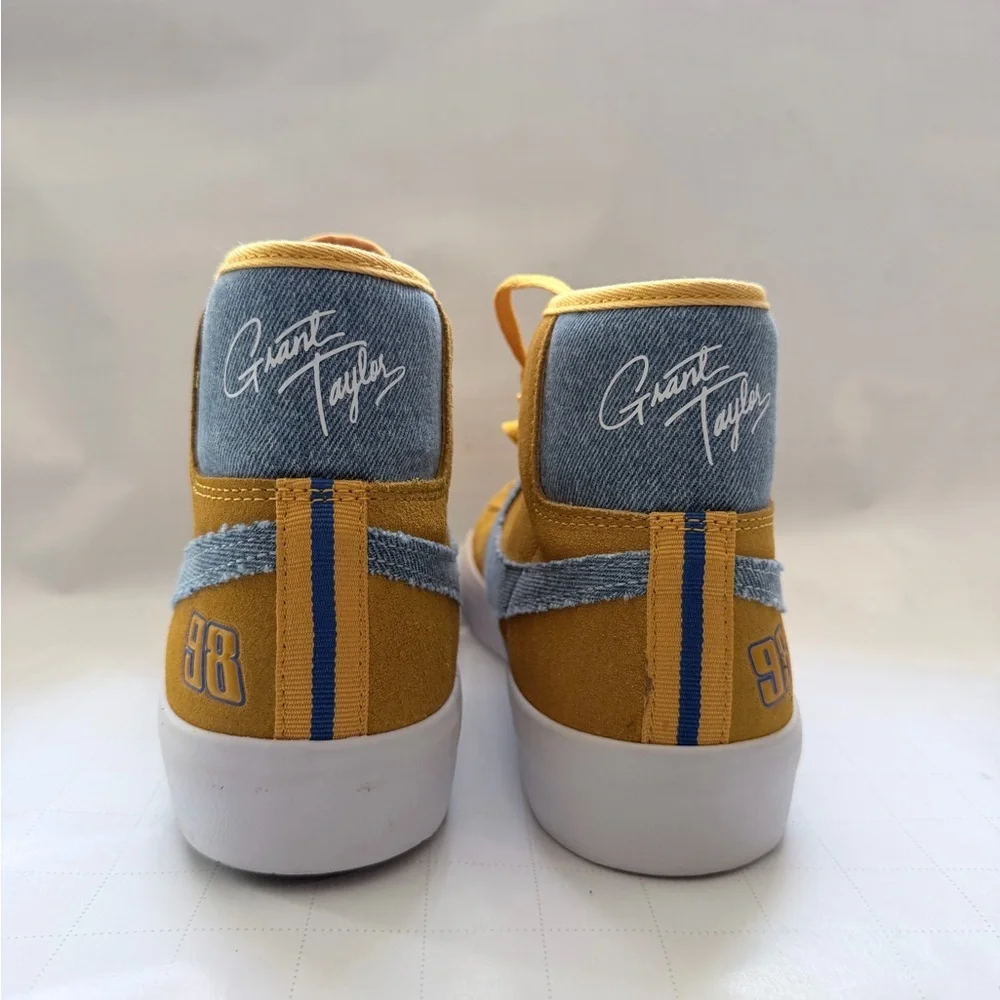 Nike High-Top Sneakers in Mustard and Denim Blue